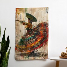 Painted Anarchy Frida Kahlo Tarzı  Duvar Örtüsü - Canlı Renkler, Yatak Odası, Oturma Odası Veya Yurt Dekoru