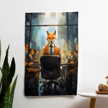 Painted Anarchy Insan Gibi Giyinmiş Hayvan Karakterleri - Canlı Ranforce Kumaş Duvar Örtüsü