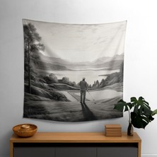 Painted Anarchy Gerçekçi Golf Sahası Gündoğumu Duvar Örtüsü - %100 Pamuk Sırt %100 Polyester Ön - Canlı Renkler