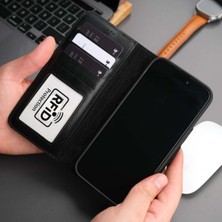 Casper iPhone 12 Pro Kılıf - El Yapımı Hakiki Deri - Manyetik Ayrılabilen Cüzdanlı Kılıf - Siyah