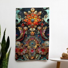 Painted Anarchy Süslü Maniyerizm  Duvar Sanatı Örtü - %100 Pamuk Sırt, Polyester Ön - Canlı Renkler - Süblimasyon