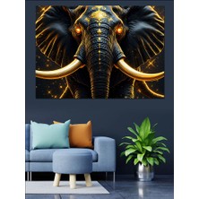 Ekart Altın Fil Dekoratif Kanvas - Mdf Ahşap Tablo
