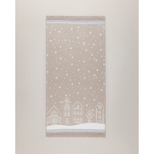 Écorce Pamuklu Saçaklı Dokuma Kilim - Bej/beyaz - 80X150 cm