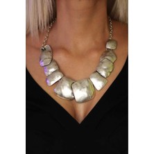 Uniquetrenders Kadın Gümüş Kaplama Antik Kolye Etnik Antik Otantik Tasarım Kolye