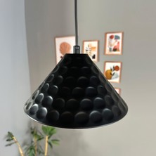 Bamyum Rumy Siyah Tekli Avize Retro Sarkıt Ofis Showroom Salon Mutfak Avizeleri