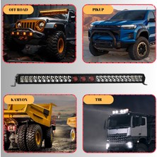 Dekohop  Off-Road Premium Tavan LED Bar 105 cm Beyaz Işık Projektör Kırmızı Göz Gündüz LED Metal Gövde