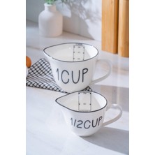 Leroy 2'li Porselen Ölçü Bardağı - 250/500 ml