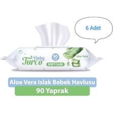 Baby Turco Soft Care Aloe Vera Islak Mendil 90 Lı Paket 6 Adet 540 Yaprak