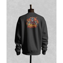 Samuraı Baskılı Sweatshirt - Unisex Rahat & Şık Tasarım