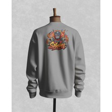 Samuraı Baskılı Sweatshirt - Unisex Rahat & Şık Tasarım