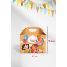 Msticker Bayramlık Hediye Kutusu, Özel Tasarım 10 Adet Bayram Hediye Kutusu, Harçlık Bölümlü Hediyelik Kutu