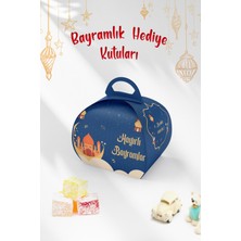 Msticker Bayramlık Hediye Kutusu, Özel Tasarım 10 Adet Bayram Hediye Kutusu, Harçlık Bölümlü Hediyelik Kutu