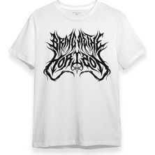 Bring Me The Horizon Metal Music Gitar Baskılı Tişört Unisex Beyaz T-Shirt