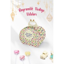 Msticker Bayramlık Hediye Kutusu, Özel Tasarım 10 Adet Bayram Hediye Kutusu, Harçlık Bölümlü Hediyelik Kutu