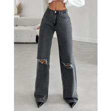 Dema Kadın  Pamuk Denim Palazzo Pantolon