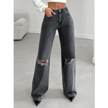 Dema Kadın  Pamuk Denim Palazzo Pantolon