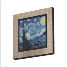Yıldızlı Gece (Vincent Van Gogh, 1889) Baskılı Mdf Magnet 7x7