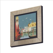 Venedik Görseli Baskılı Mdf Magnet 7x7
