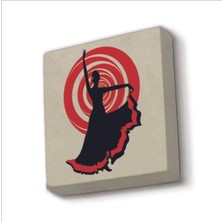 Ispanyol Flamenko Dansçısı Baskılı Taş Magnet 5x5