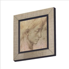 Baş Etüdü (Leonardo Da Vinci) Baskılı Mdf Magnet 7x7