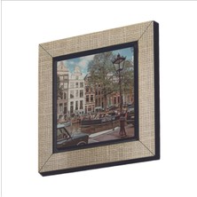 Amsterdam Görseli Baskılı Mdf Magnet 7x7