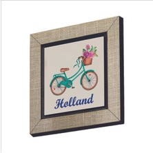 Hollanda Bisklet Görseli Baskılı Mdf Magnet 7x7