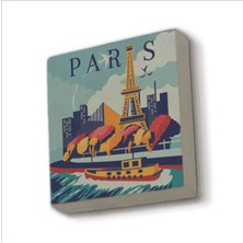 Paris Baskılı Taş Magnet 5x5