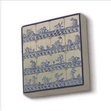 Hollanda Deseni Baskılı Taş Magnet 5x5