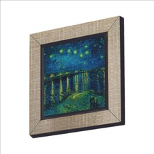 Ren Nehrinde Yıldızlı Bir Gece (Vincent Van Gogh, 1888) Baskılı Mdf Magnet 7x7