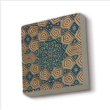 Geometrik Rumi Desen Baskılı Taş Magnet 5x5
