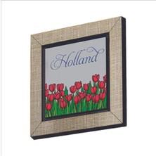 Hollanda Lale Görseli Baskılı Mdf Magnet 7x7