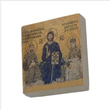 Ayasofya Deesis Mozaiği Baskılı Taş Magnet 5x5