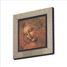 Kadın Başı Eskizi (Leonardo Da Vinci, 1508) Baskılı Mdf Magnet 7x7