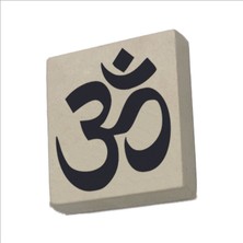 Om Baskılı Taş Magnet 5x5