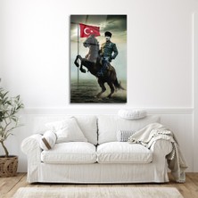 Atatürk ve Bayrak Cam Tablo