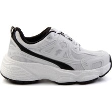 Bambi Beyaz Siyah File  Kadın Sneaker K01027032922