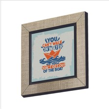 Tekneden Inmezsen Suda Yürüyemezsin Baskılı Mdf Magnet 7x7