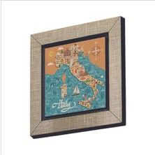 Italya Sembolleri Baskılı Mdf Magnet 7x7