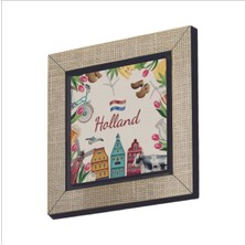 Hollanda Sembolleri Baskılı Mdf Magnet 7x7