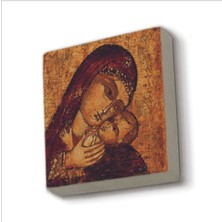 Isa ve Meryem Görseli Baskılı Taş Magnet 5x5