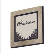 Amsterdam Görseli Baskılı Mdf Magnet 7x7
