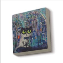 Istanbul Kedisi  Baskılı Taş Magnet 5x5