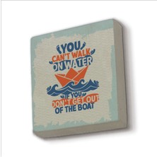 Tekneden Inmezsen Suda Yürüyemezsin Baskılı Taş Magnet 5x5