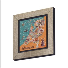 Hollanda Sembolleri Baskılı Mdf Magnet 7x7