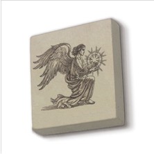 Melek Görseli Baskılı Taş Magnet 5x5