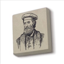 Italyan Kaşif?marco Polo Baskılı Taş Magnet 5x5