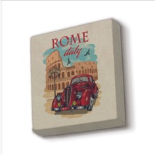Roma Görseli Baskılı Taş Magnet 5x5