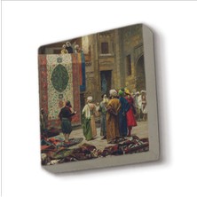 Halı Tüccarı (Osman Hamdi Bey, 1888) Baskılı Taş Magnet 5x5