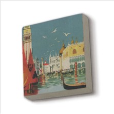 Venedik Görseli Baskılı Taş Magnet 5x5