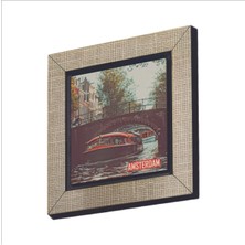 Amsterdam Görseli Baskılı Mdf Magnet 7x7